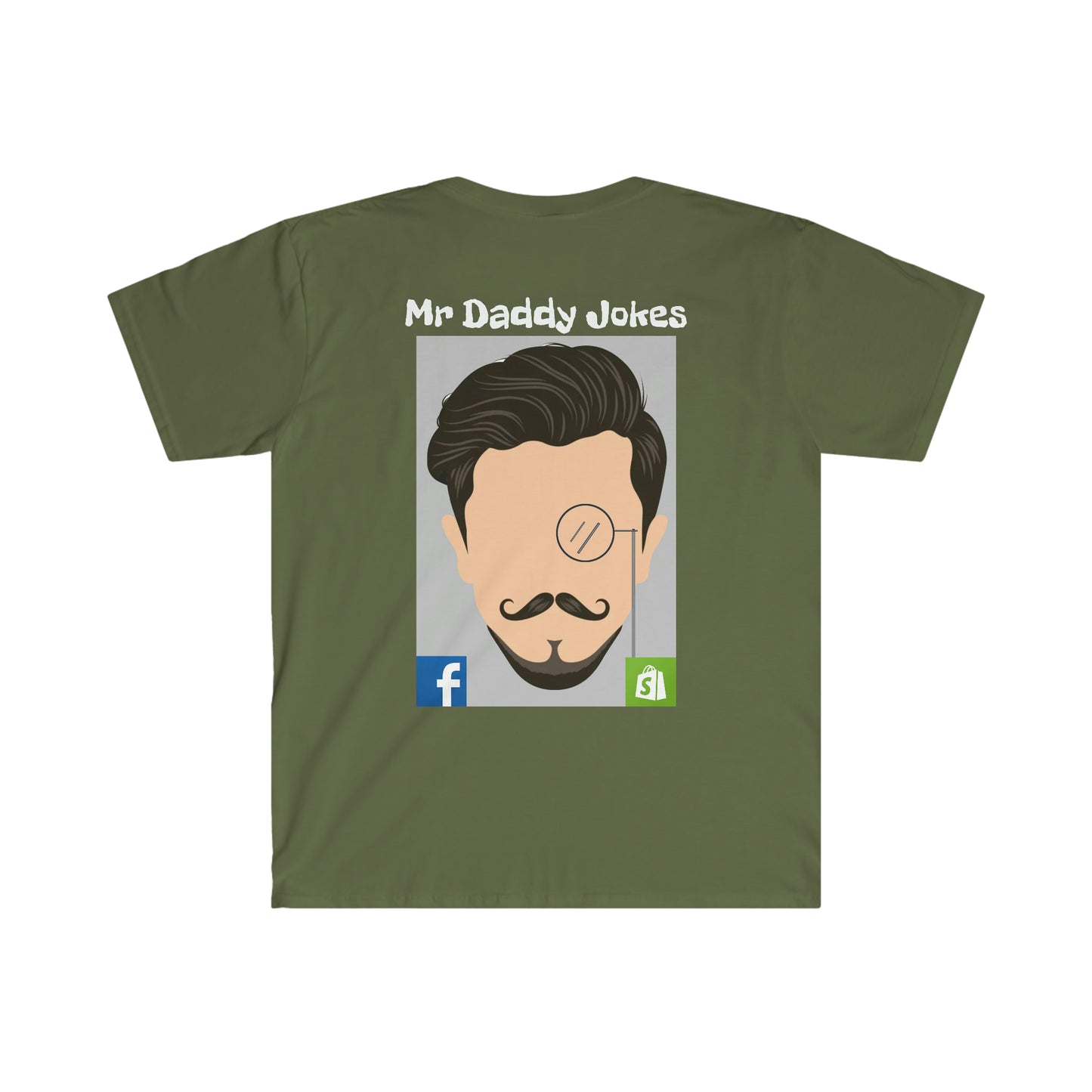 Unisex Softstyle T-Shirt - Mr Daddy Jokes Logo - Dark Colors