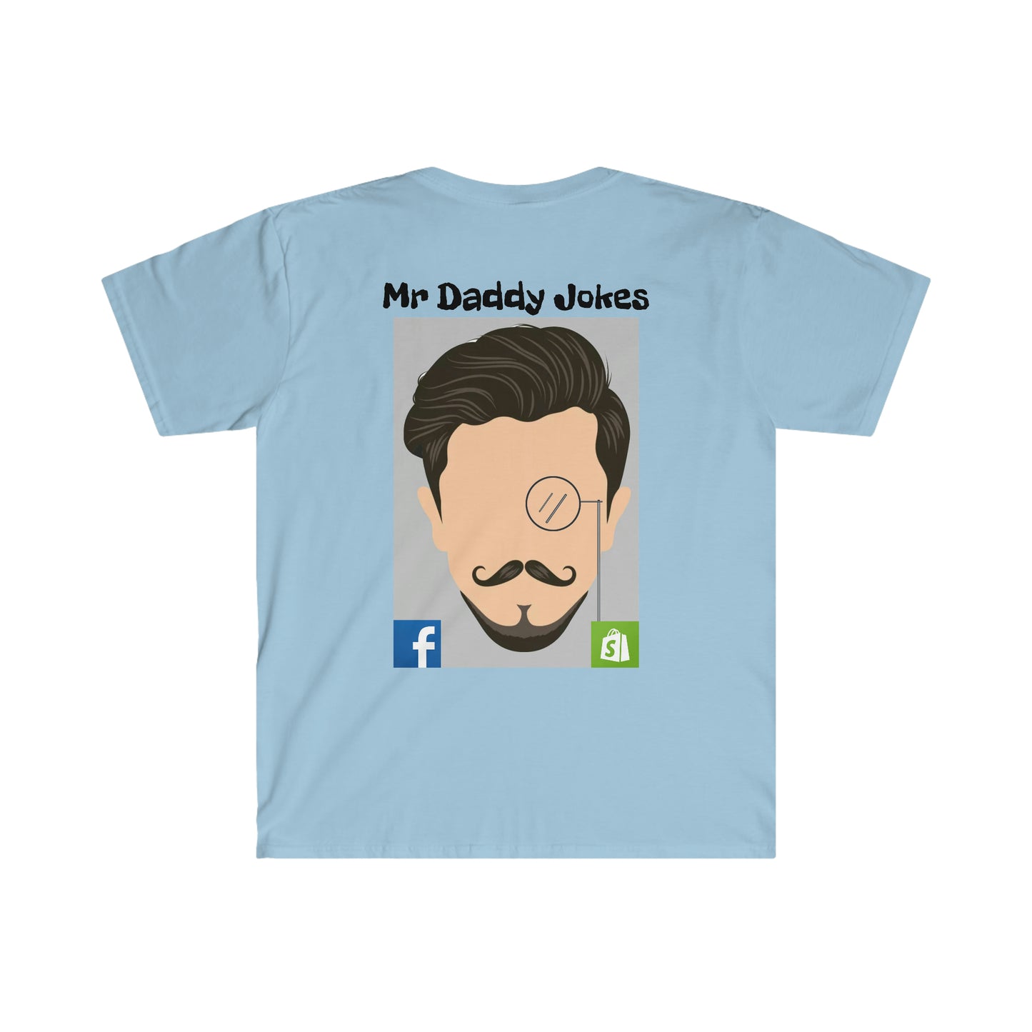 Unisex Softstyle T-Shirt - Mr Daddy Jokes Logo - Light Colors