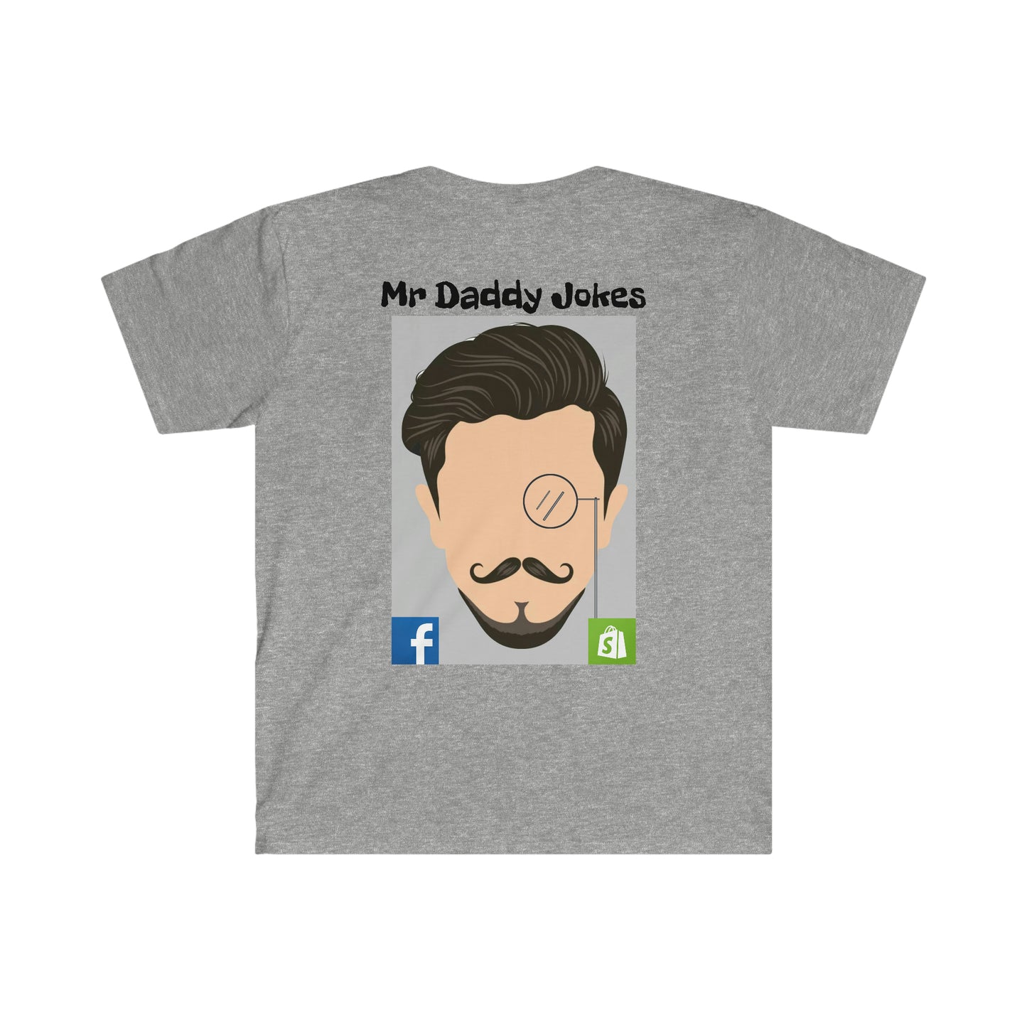 Unisex Softstyle T-Shirt - Mr Daddy Jokes Logo - Light Colors