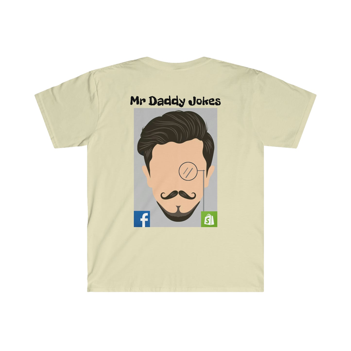 Unisex Softstyle T-Shirt - Mr Daddy Jokes Logo - Light Colors