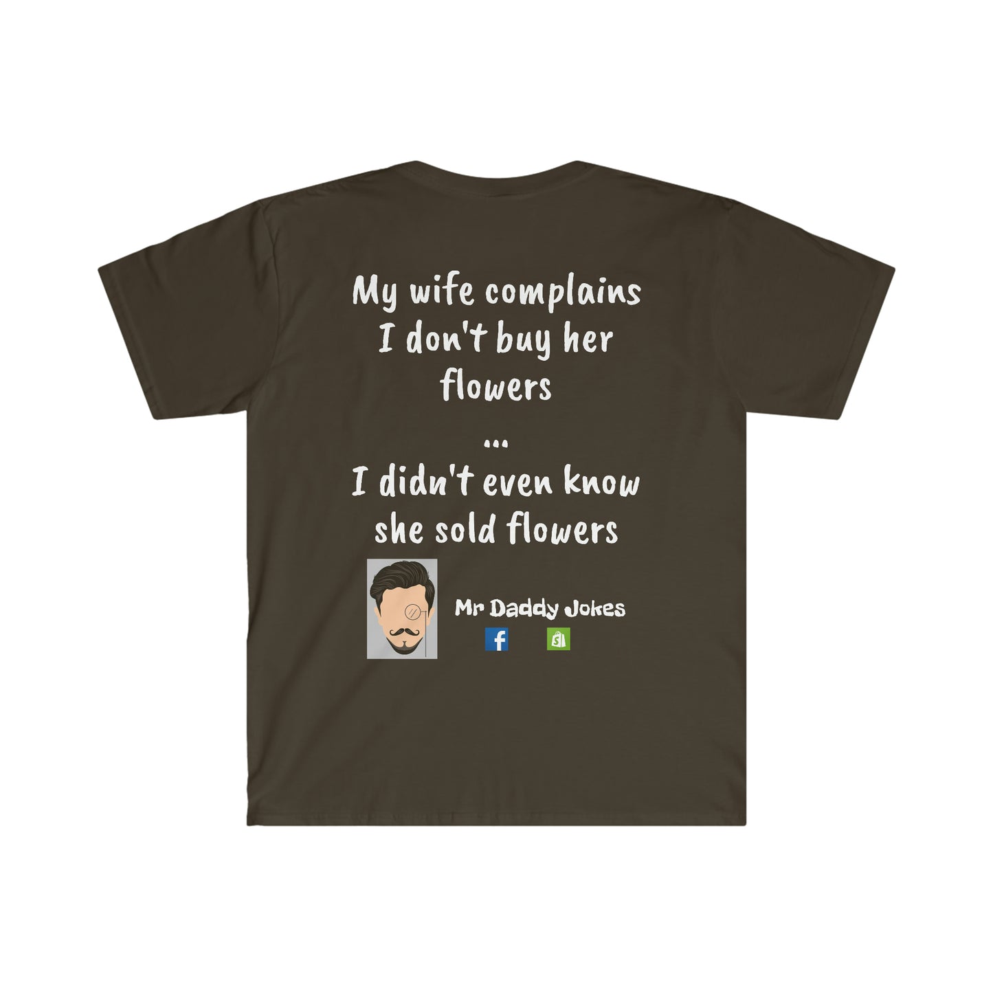 Unisex Softstyle T-Shirt - Wife Flowers - Dark Colors