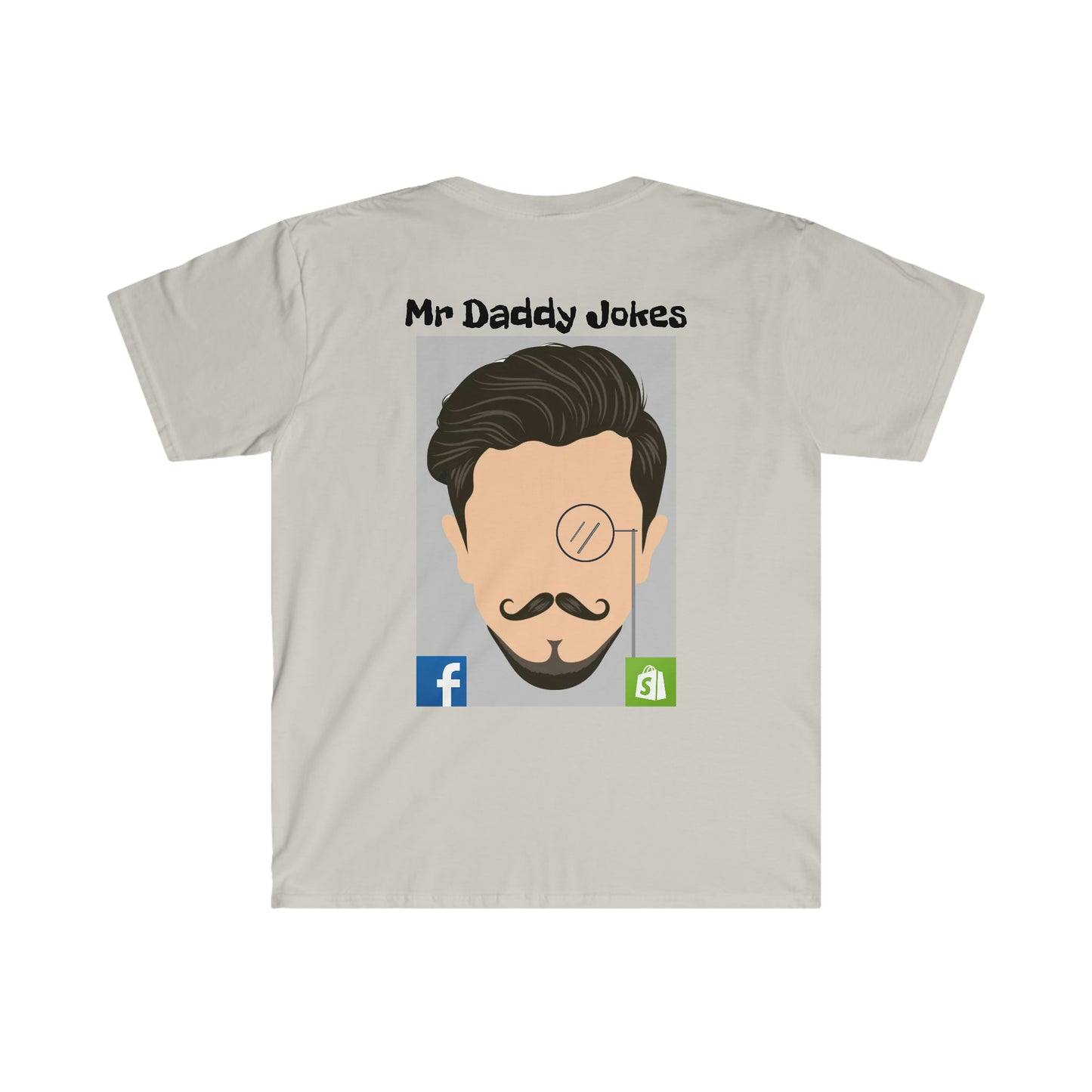 Unisex Softstyle T-Shirt - Mr Daddy Jokes Logo - Light Colors