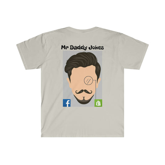 Unisex Softstyle T-Shirt - Mr Daddy Jokes Logo - Light Colors