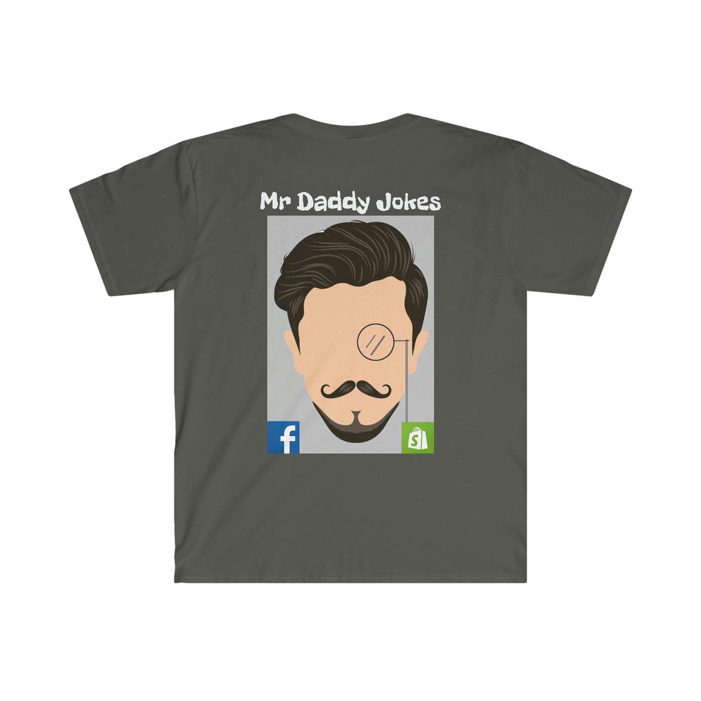 Unisex Softstyle T-Shirt - Mr Daddy Jokes Logo - Dark Colors