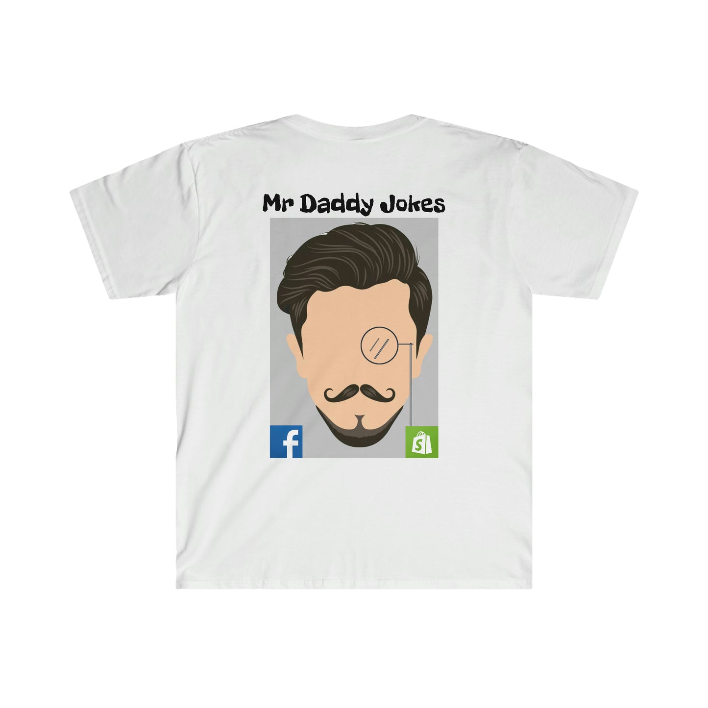 Unisex Softstyle T-Shirt - Mr Daddy Jokes Logo - Light Colors