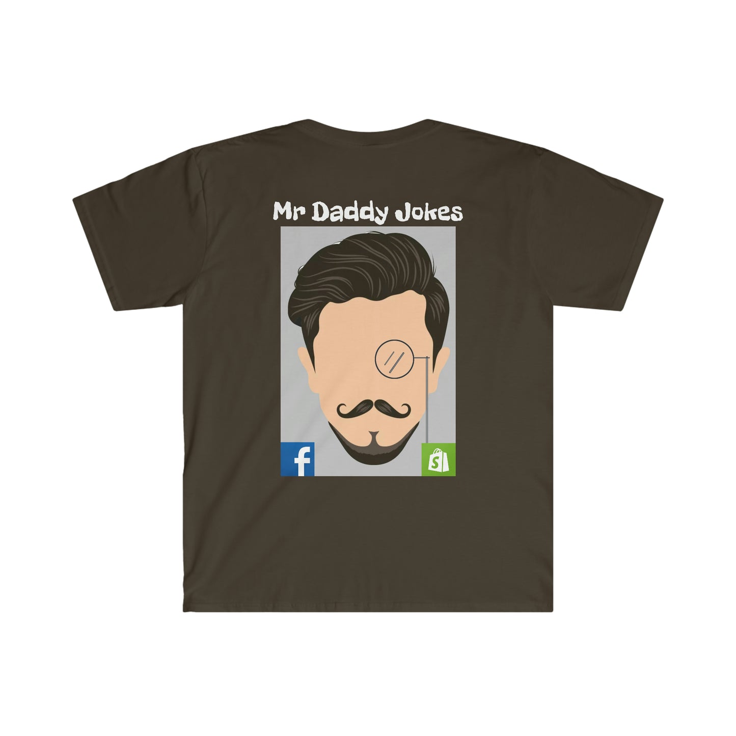 Unisex Softstyle T-Shirt - Mr Daddy Jokes Logo - Dark Colors
