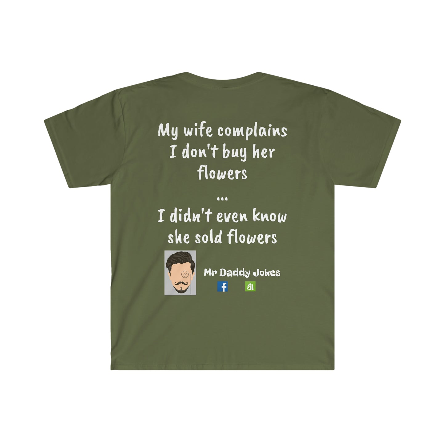 Unisex Softstyle T-Shirt - Wife Flowers - Dark Colors