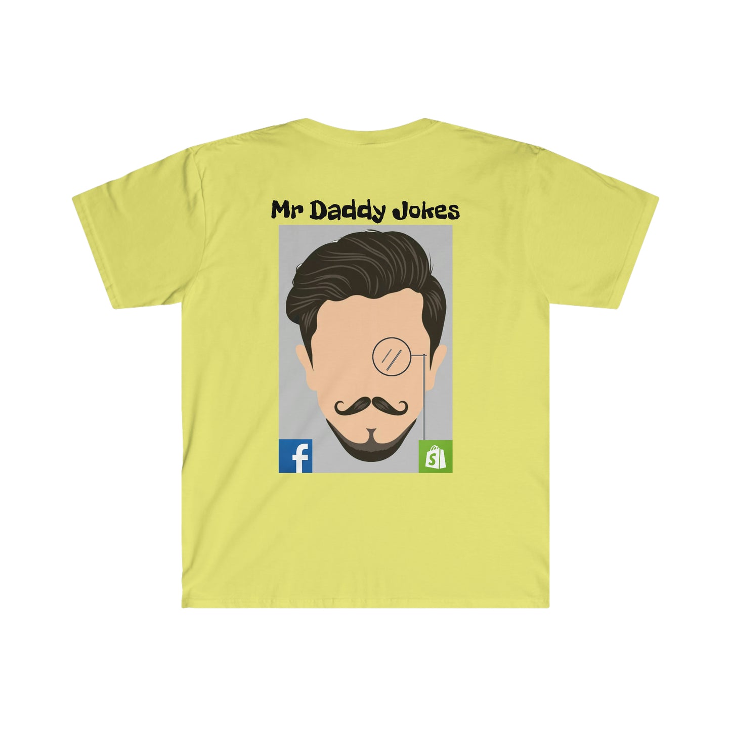Unisex Softstyle T-Shirt - Mr Daddy Jokes Logo - Light Colors